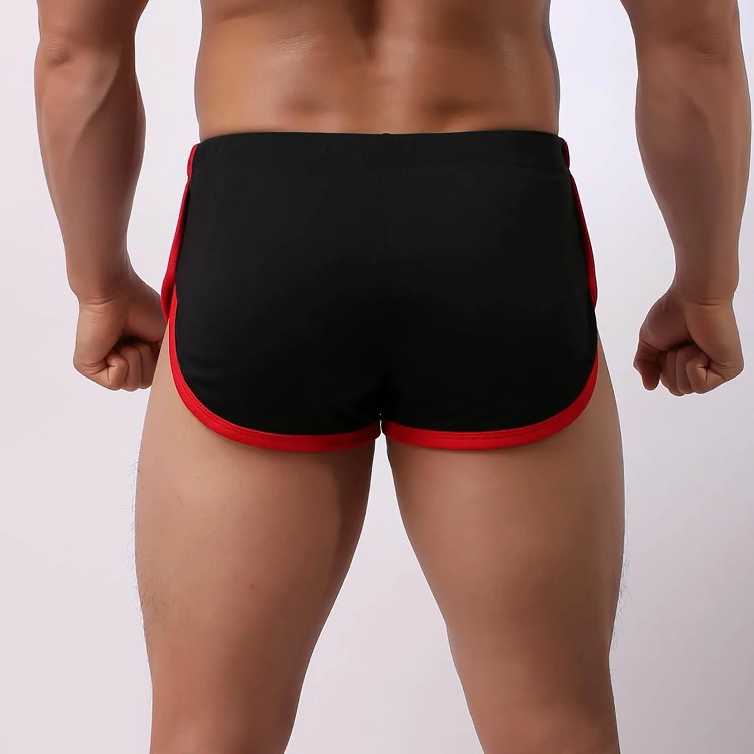 Men's Skinny Athletic Shorts Workout Gym Elastic Waist Drawstring Running Shorts Lightweight Soft Comfy Sport Short