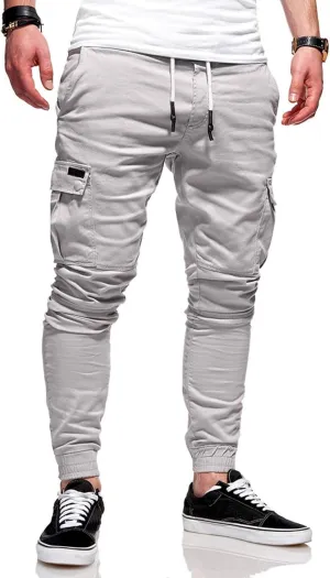 Men's Slim Fit Cargo Pants Tapered Running Joggers Work Travel Pants Workout Streetwear Trousers for Men Fashion