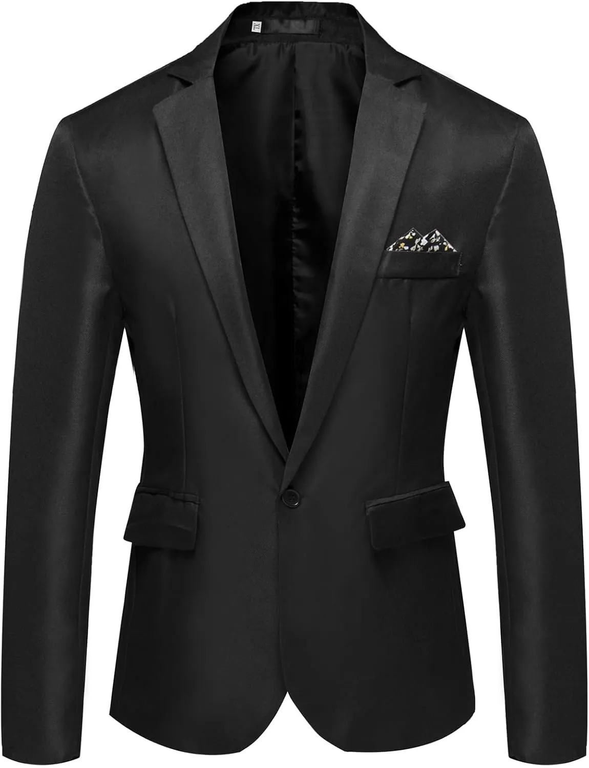 Mens Slim Fit Suit Jacket One Button Notched Lapel Business Daily Lightweight Blazer Jacket Sport Coat Tops