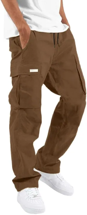 Mens Stretch Work Pants Regular fit with Multi Pocket Quick Dry Summer Sport Pants for Men Daily and Cargo wear