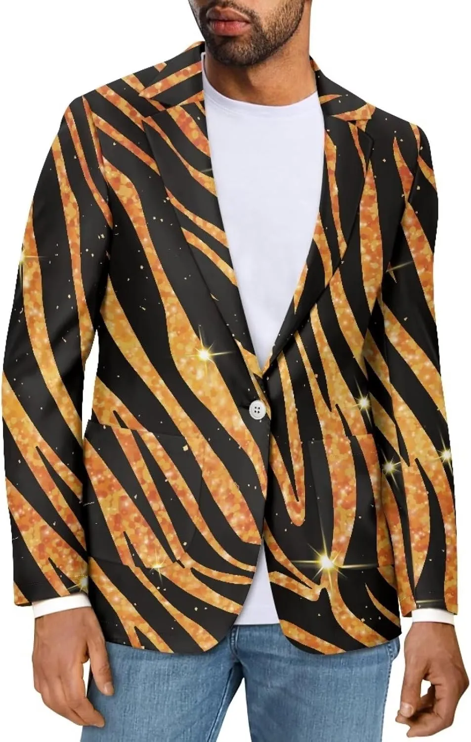 Men's Suit Slim Fit Blazer Jacket One Button Blazer for Men, Lightweight Sport Coats with Pocket