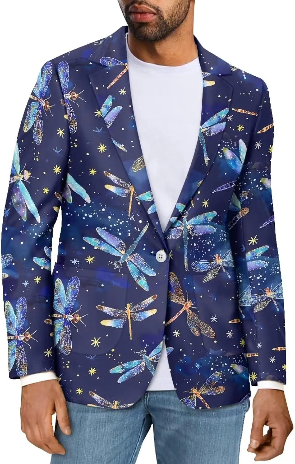 Men's Suit Slim Fit Blazer Jacket One Button Blazer for Men, Lightweight Sport Coats with Pocket