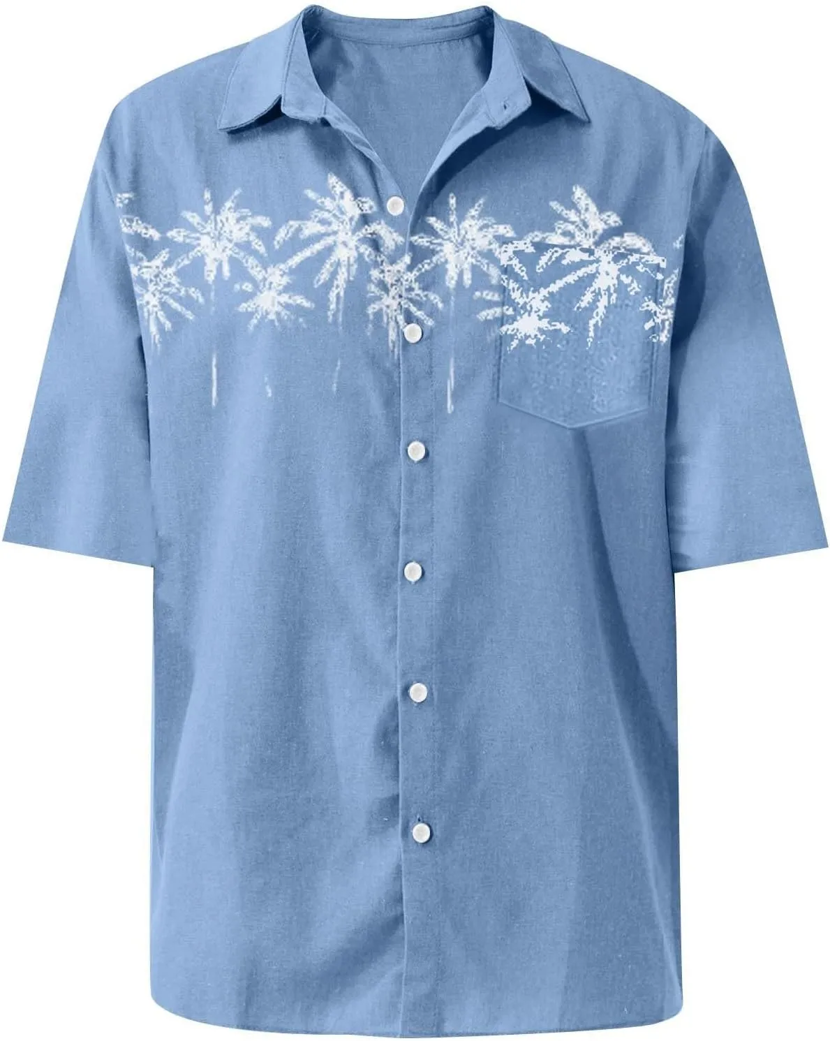 Mens Summer Beach Shirts Short Sleeved Shirt with Buttons Down Shirt Men's Beach Summer Shirt Button Up Shirt Men