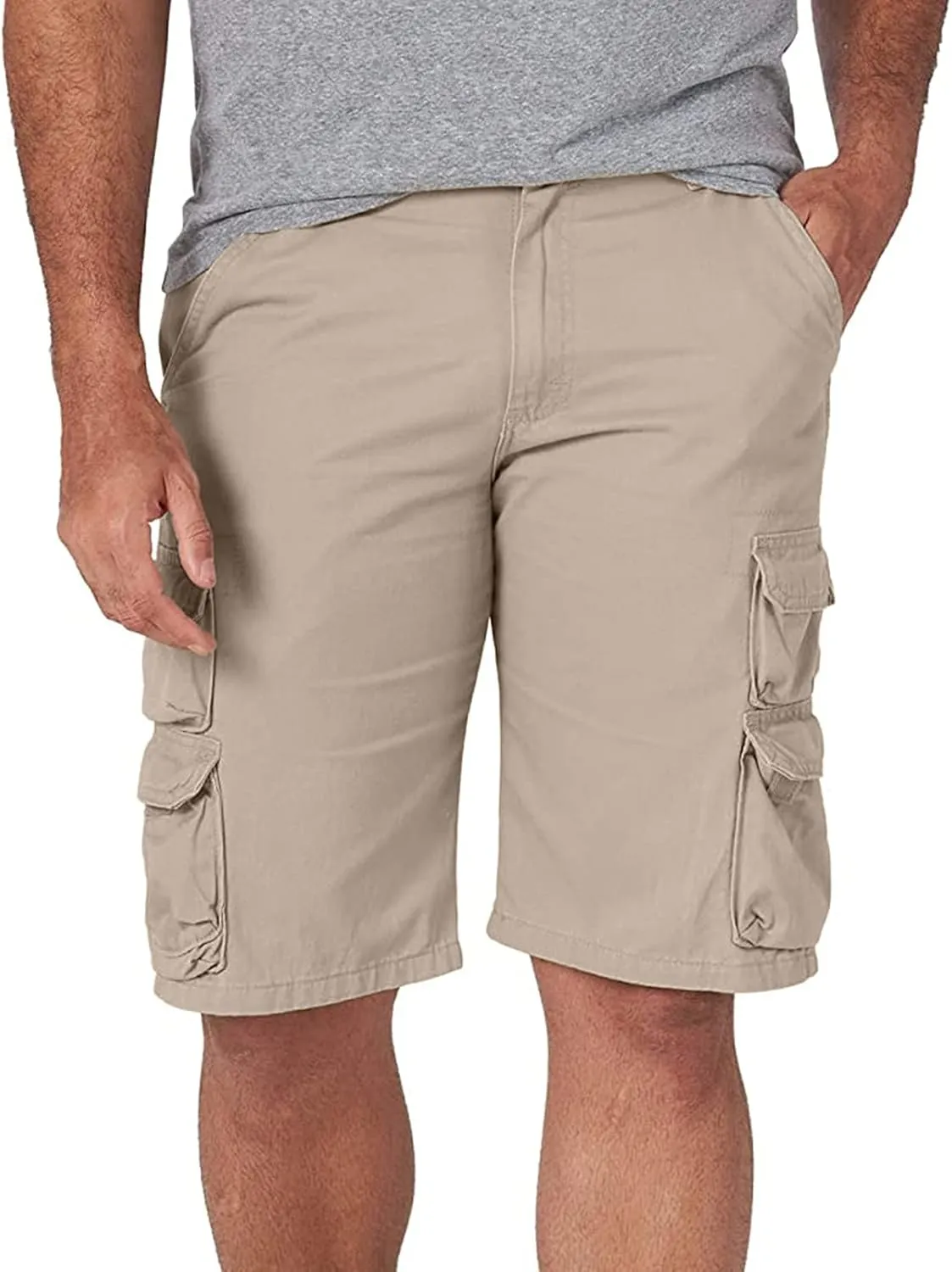 Men's Summer Classic cargo shorts,Casual Straight Solid Cargo Shorts Multi-Pocket Trousers Hiking Work Shorts