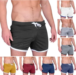 Mens Swim Trunks Quick Dry Summer Beach Swimwear Beach Boxer Shorts Drawstring Swimming Water Shorts Causal Gym Workout Short