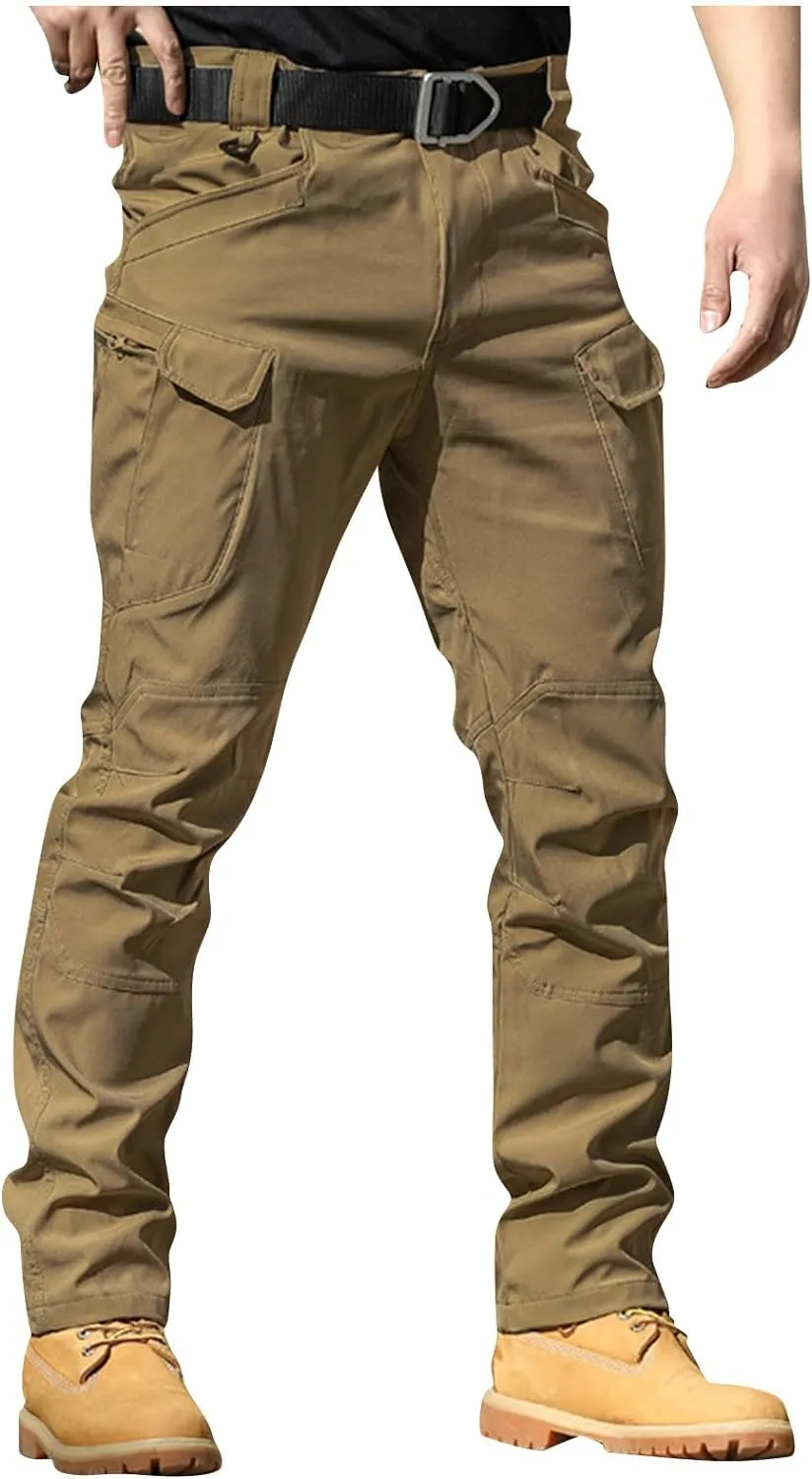Men's Tactical Pants Resistant Ripstop Stretch Cargo Pants Outdoor Work Military Combat Trousers with Multi Pocket