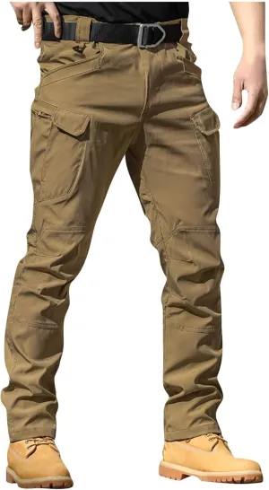 Men's Tactical Pants Resistant Ripstop Stretch Cargo Pants Outdoor Work Military Combat Trousers with Multi Pocket