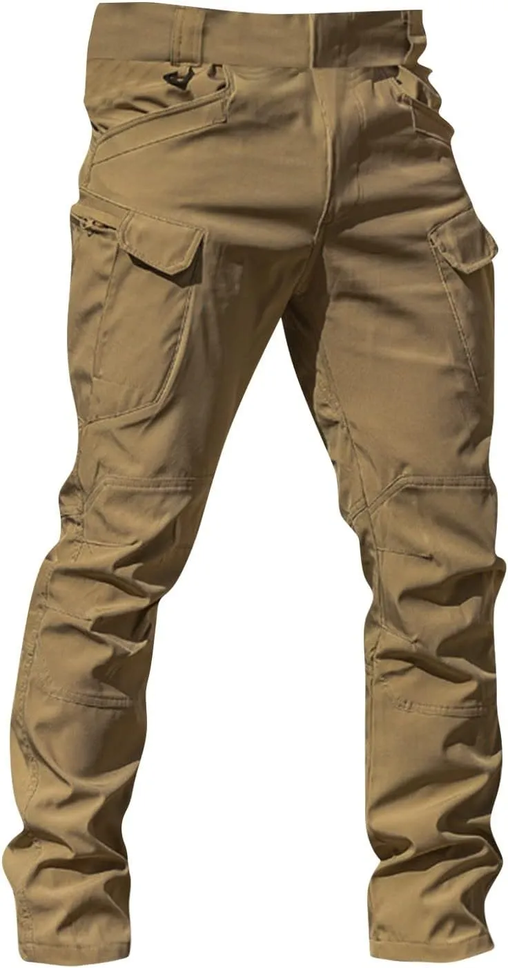 Men's Tactical Pants Resistant Ripstop Stretch Cargo Pants Outdoor Work Military Combat Trousers with Multi Pocket