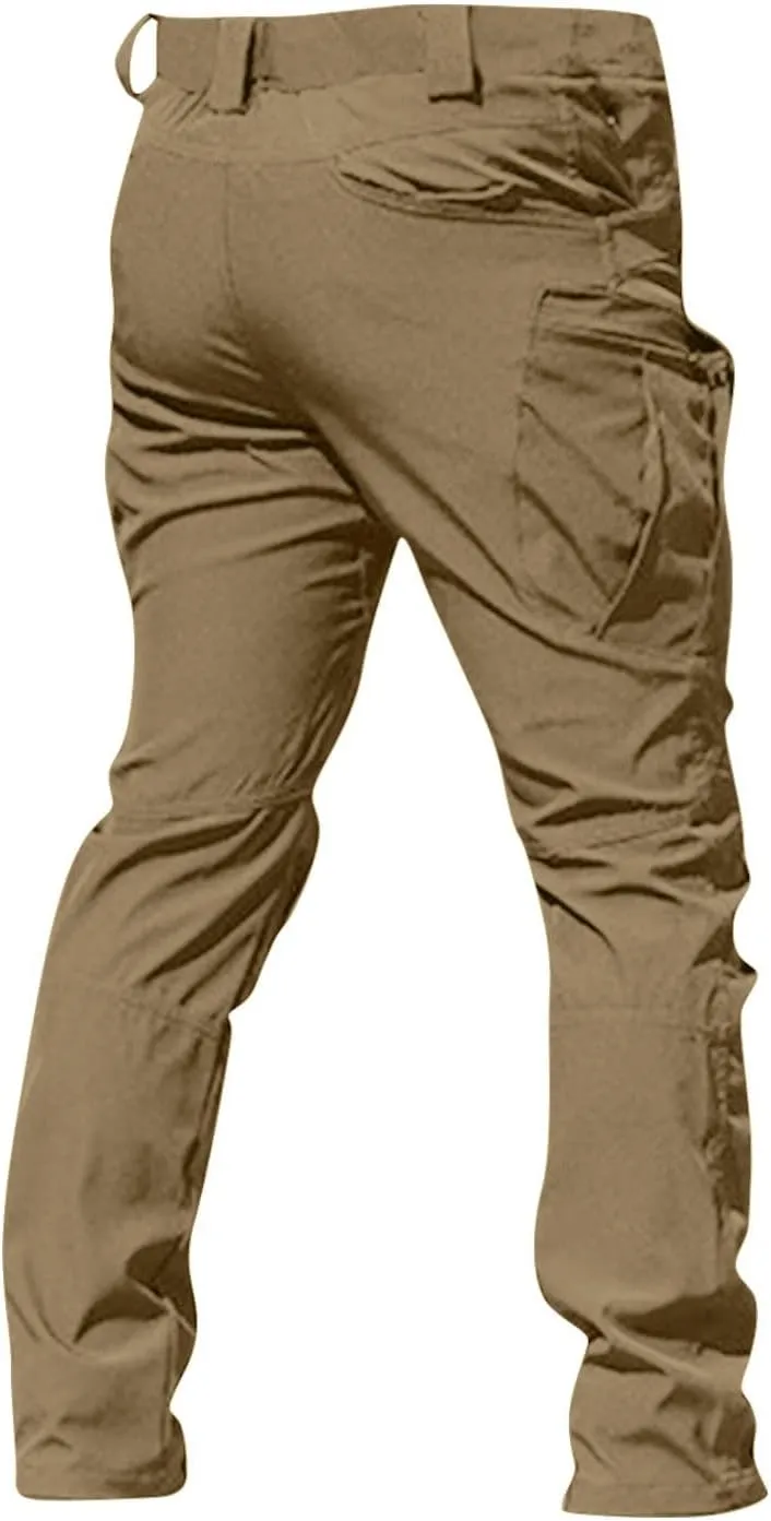 Men's Tactical Pants Resistant Ripstop Stretch Cargo Pants Outdoor Work Military Combat Trousers with Multi Pocket