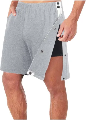 Mens Tear Away Shorts for Men Side Snap Athletic Breakaway Shorts Post Surgery Adaptive Clothing Recovery Shorts