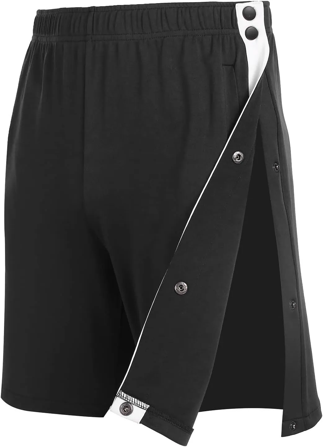 Mens Tear Away Shorts for Men Side Snap Athletic Breakaway Shorts Post Surgery Adaptive Clothing Recovery Shorts