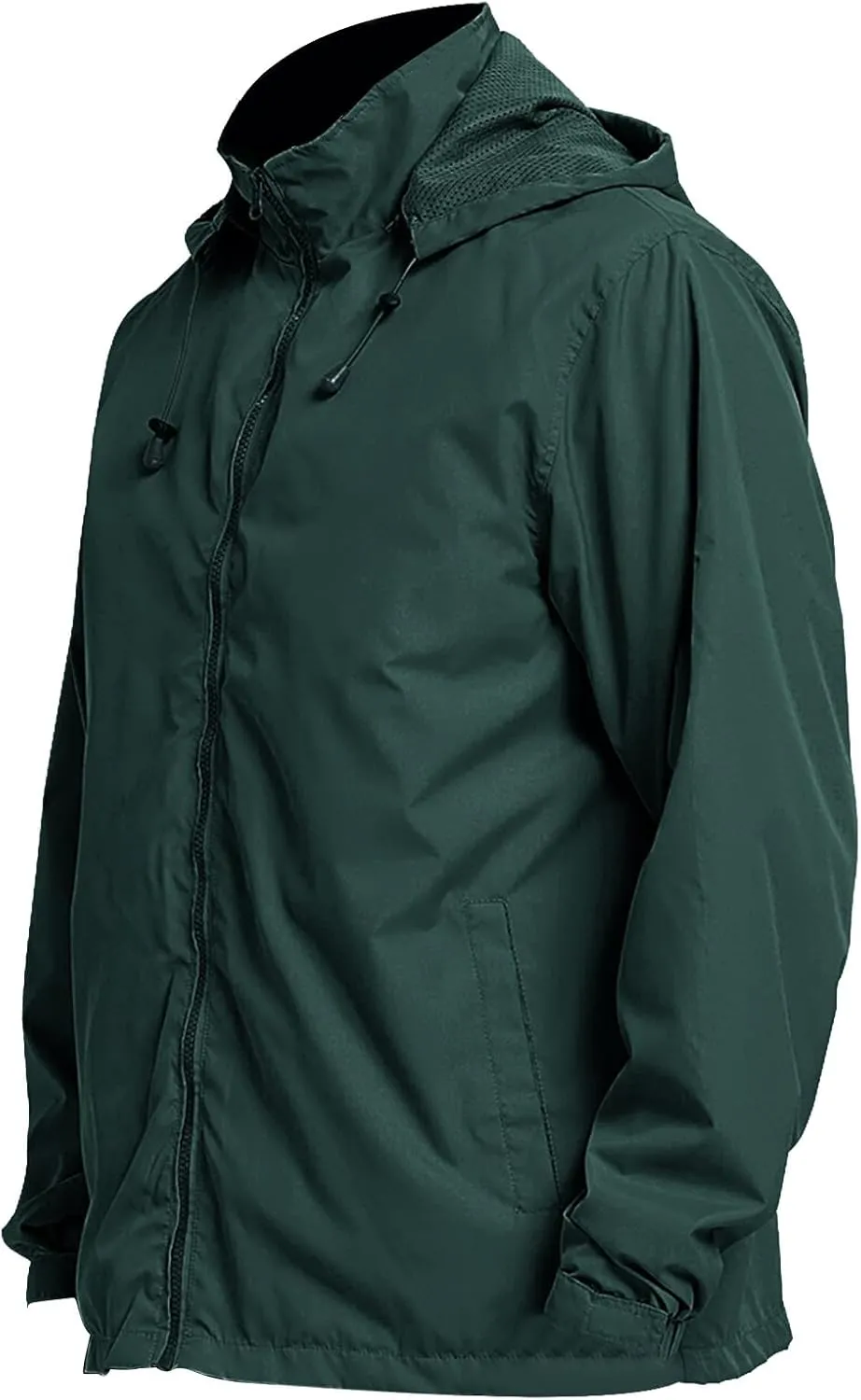 Men's Windbreaker Jacket Outdoor Soft Shell Jackets Lightweight Windproof Waterproof Rain Coat with Removable Hood