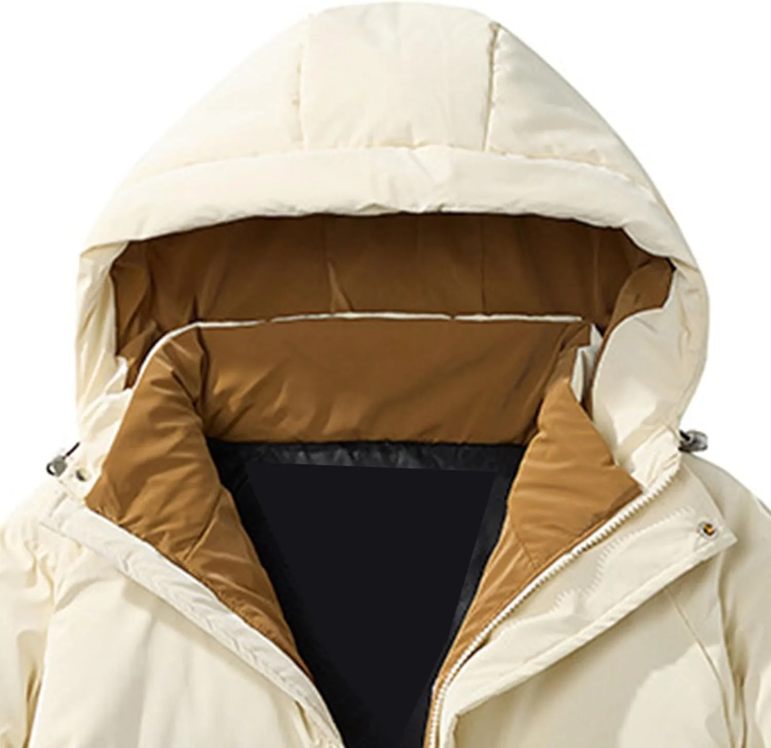 Mens Winter Thicken Down Jacket Sherpa Warm Cotton Puffer Men Coats Lightweight Mountain Lined Padded Coat