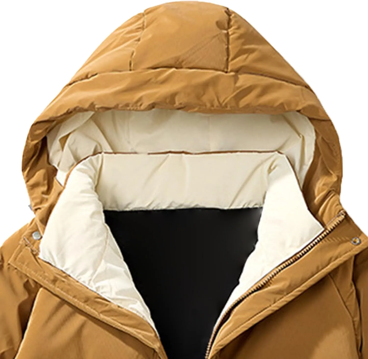 Mens Winter Thicken Down Jacket Sherpa Warm Cotton Puffer Men Coats Lightweight Mountain Lined Padded Coat