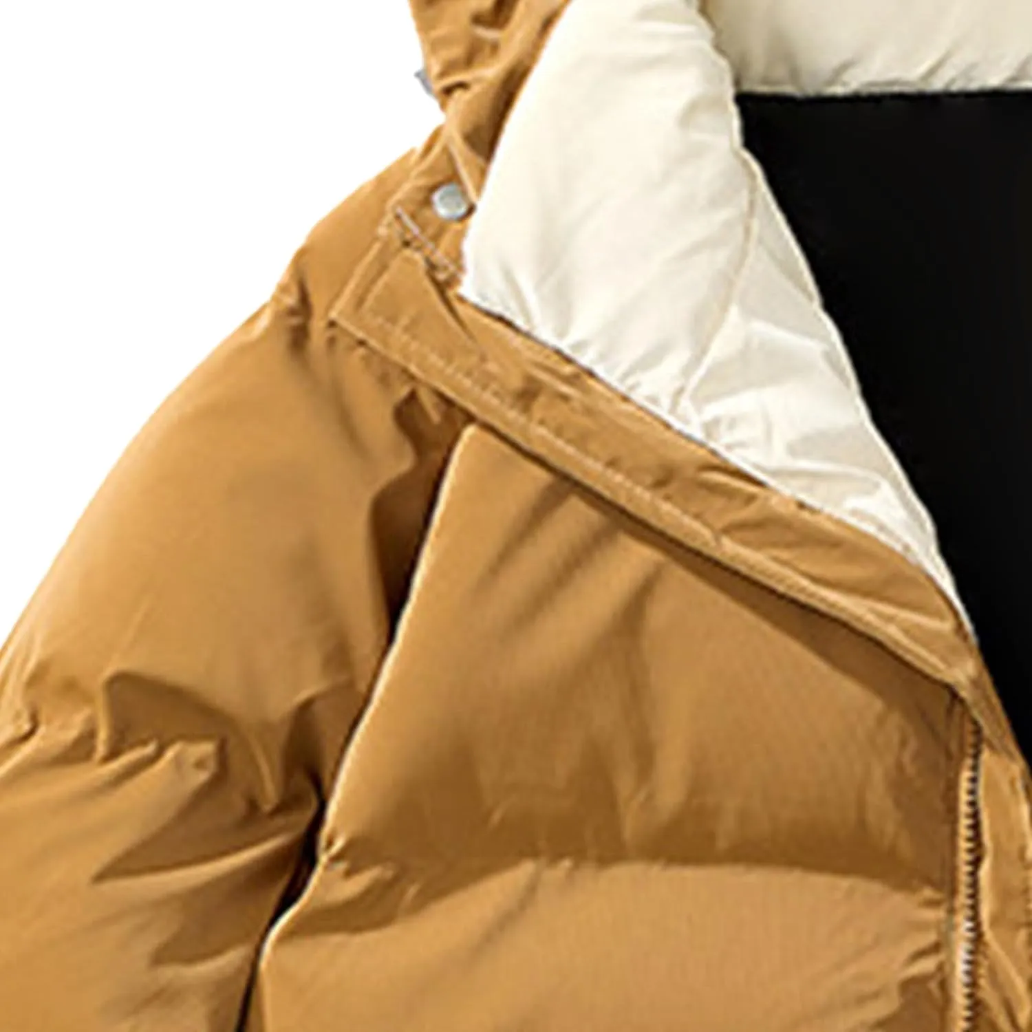 Mens Winter Thicken Down Jacket Sherpa Warm Cotton Puffer Men Coats Lightweight Mountain Lined Padded Coat