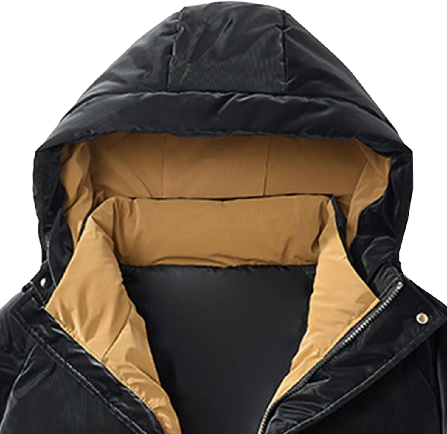 Mens Winter Thicken Down Jacket Sherpa Warm Cotton Puffer Men Coats Lightweight Mountain Lined Padded Coat