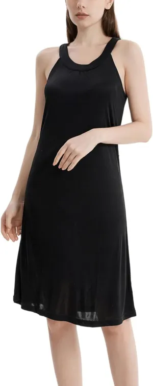 Mulberry Silk Nightgown Womens Elegant Halter Neck Nightdress Sleeveless Sleepwear Tank Pajamas Dress Night Shirt