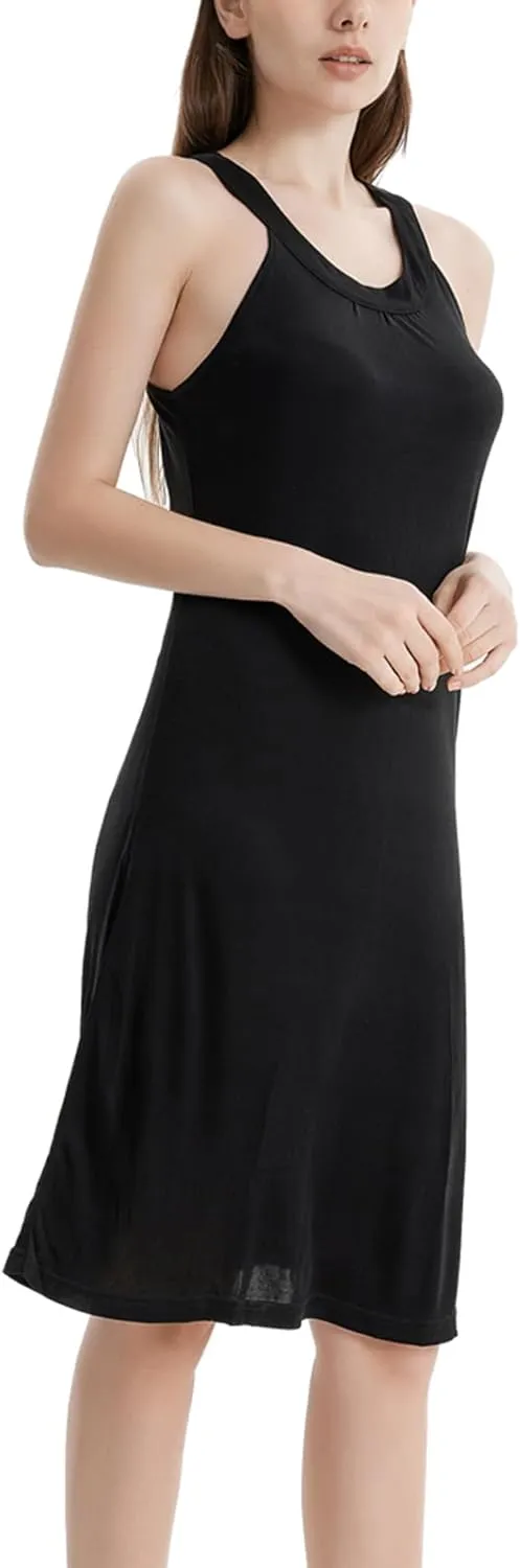 Mulberry Silk Nightgown Womens Elegant Halter Neck Nightdress Sleeveless Sleepwear Tank Pajamas Dress Night Shirt