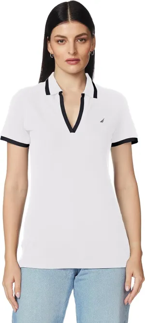 Nautica Women's Stretch Cotton Polo Shirt