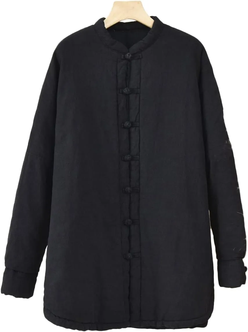 NFYM Women Quilted Jackets Long Sleeve Button Down Lightweight Casual Loose Warm Padded Winter Coat