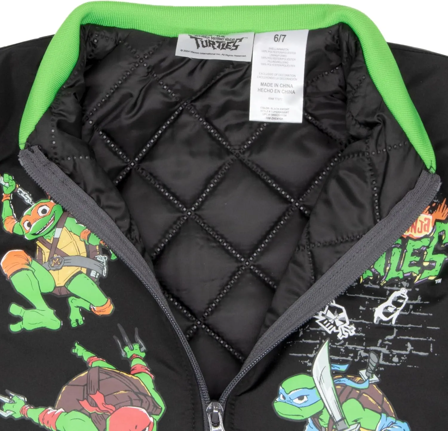 Nickelodeon Teenage Mutant Ninja Turtles Varsity Bomber Jackets for Boys TMNT Coats for Kids