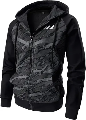 OHSNMAKSL Hoodies for Men sherpa Warm Fleece Hoodie Jacket Sweatshirt Full Zip Sport Workout Coats