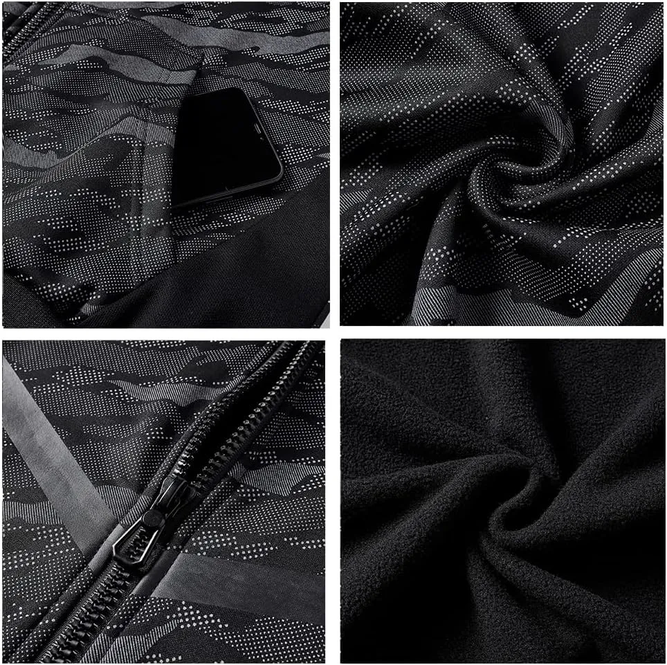 OHSNMAKSL Hoodies for Men sherpa Warm Fleece Hoodie Jacket Sweatshirt Full Zip Sport Workout Coats