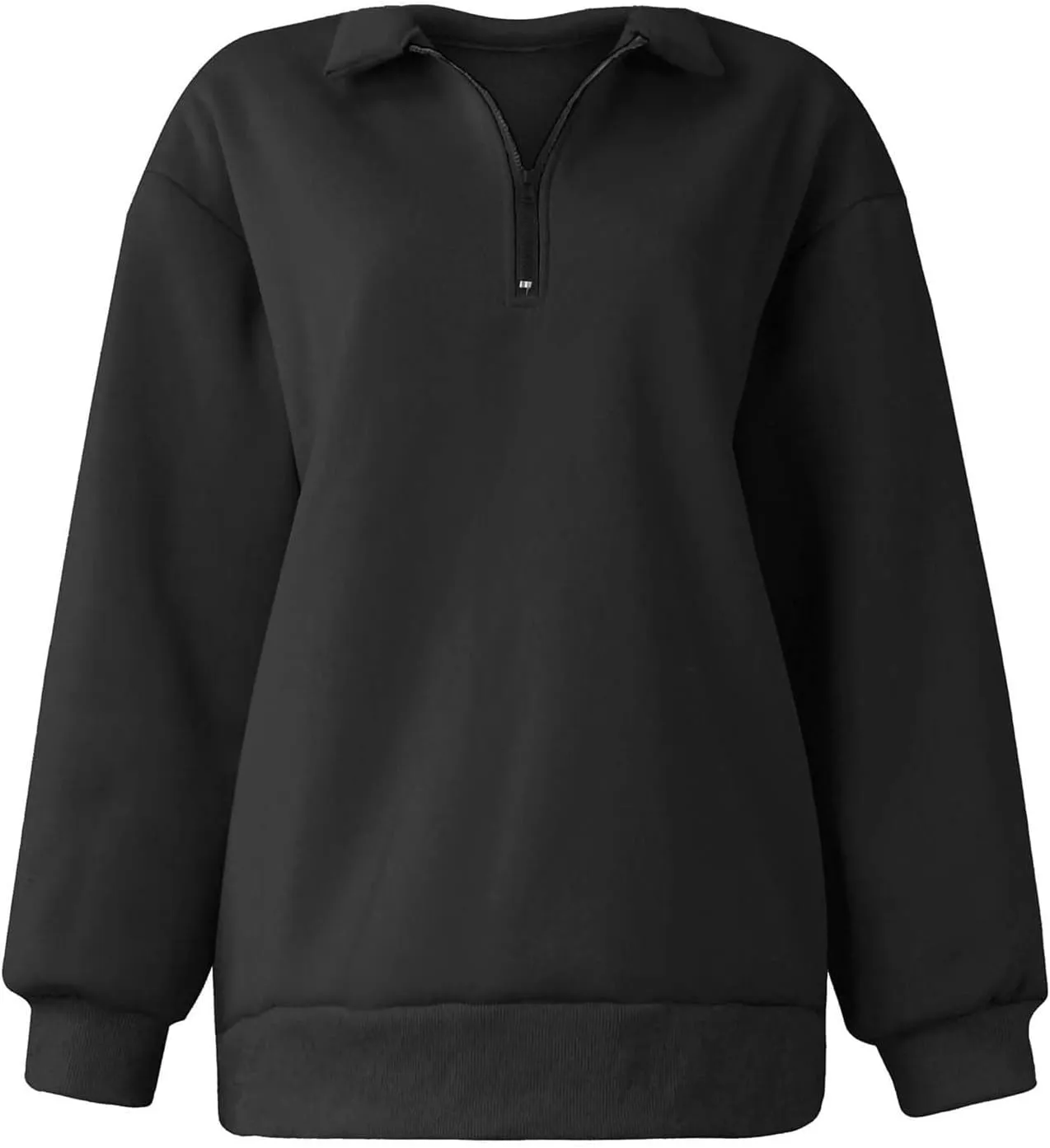 Oversized Zip Up Sweatshirts For Women 2023 Fall Fashion Outfits Casual Quarter Zip Long Sleeve Pullover Hoodies