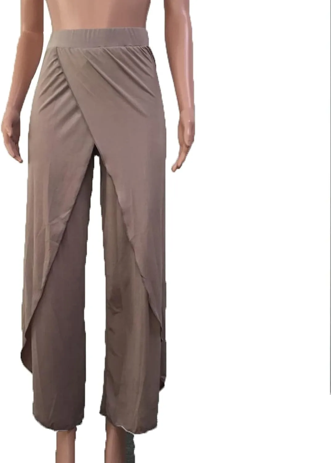 Palazzo Pants for Women Slit Wide Leg Trousers Beach Swimsuit Cover-ups Pants Plus Size Summer Split Casual Pants
