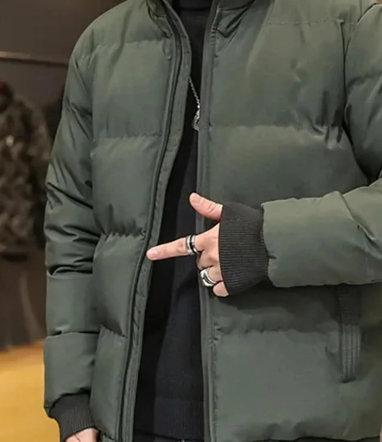 Parkas Jackets Cotton-padded Outwear Puffer Jacket Men Warm Coats Thick Casual Winter Streetwear Top