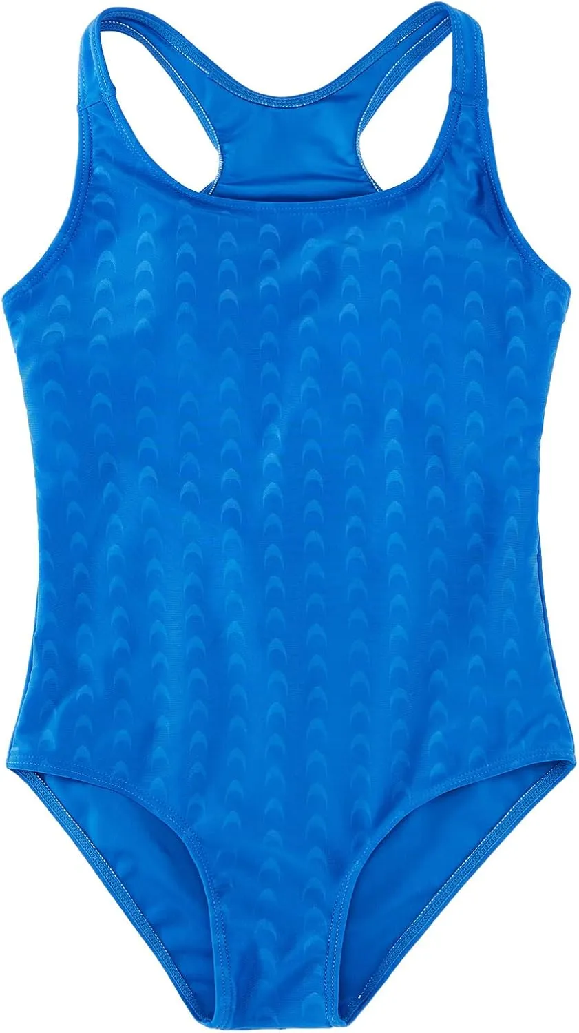 Patgoal Girls' One Piece Swimsuit Athletic Youth Girl's Swimsuit Kids Racerback Swimwear Thick Strap Beach Bathing Suit