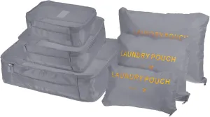 PATIKIL Packing Cube, 6 Set Luggage Organizer Bags Packing Compression Pouches Travel Storage Bags Clothing Sorting Packages, Gray