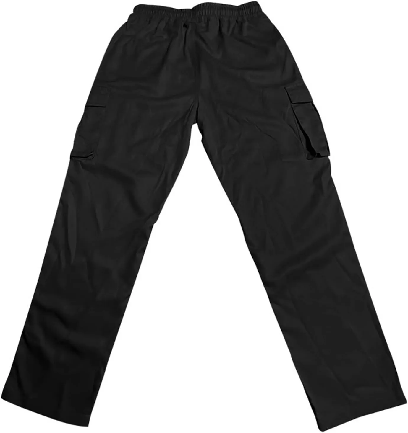 Plus Size Cargo Pants for Men Multi Pockets Elastic Waist Travel Pants Relaxed Fit Drawstring Work Tactical Trousers