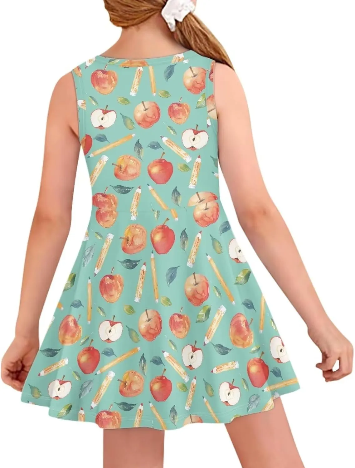 POLERO Mushroom Dress for Girls Summer Casual Party A-Line Midi Tank Dress Sleeveless Sundress for Kids 3-16 Years