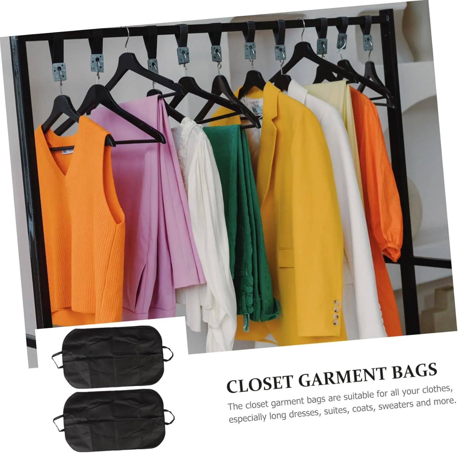 PRETYZOOM Garment Bag for Travel Home 2 Pcs Suit Cover Hanging Garment Bag Business Clothes Clean Prevent Wrinkles