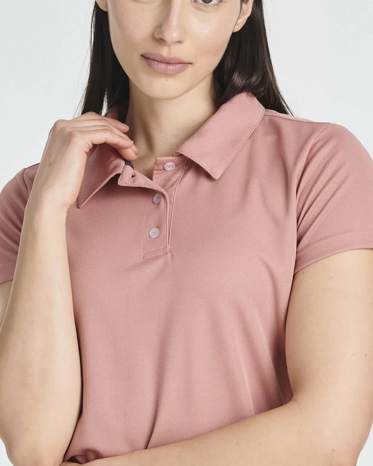 Real Essentials 3 Pack: Womens Short Sleeve Dry-Fit Performance Polo Shirt (Available in Plus)
