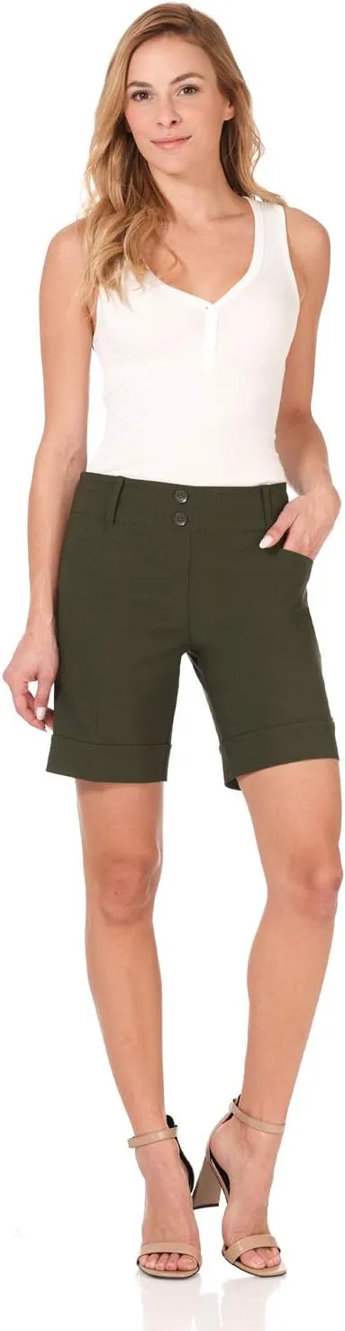 Rekucci Women's Ease Into Comfort 8 inch Chic Urban Short