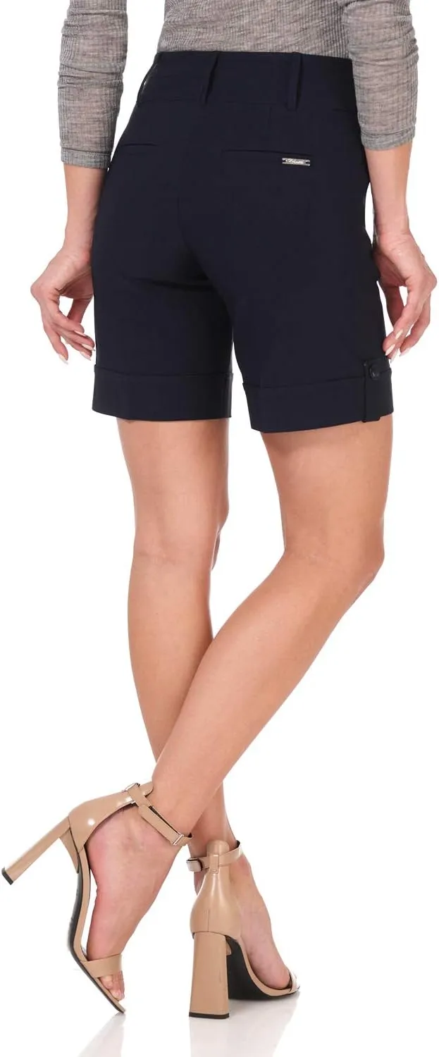Rekucci Women's Ease Into Comfort 8 inch Chic Urban Short