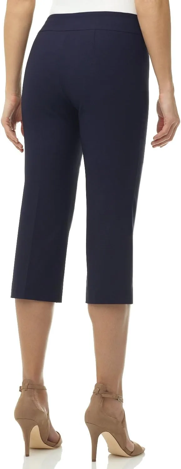 Rekucci Women's Ease into Comfort Capri with Button Detail