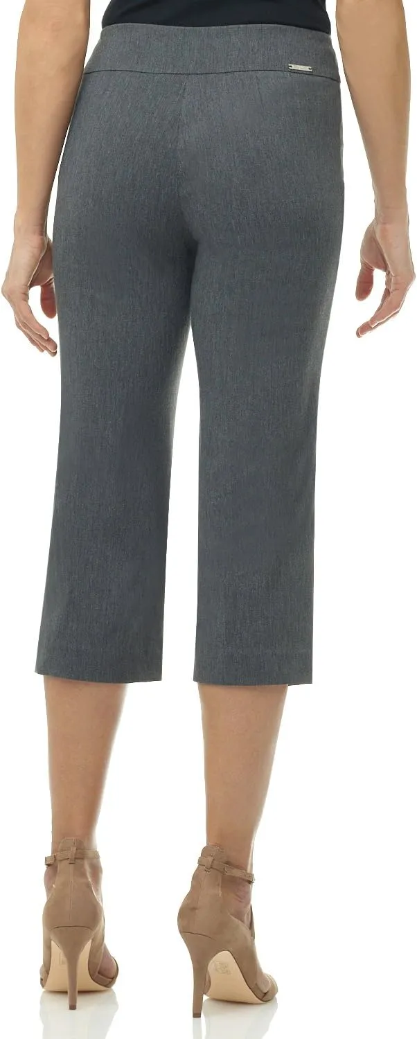 Rekucci Women's Ease into Comfort Capri with Button Detail