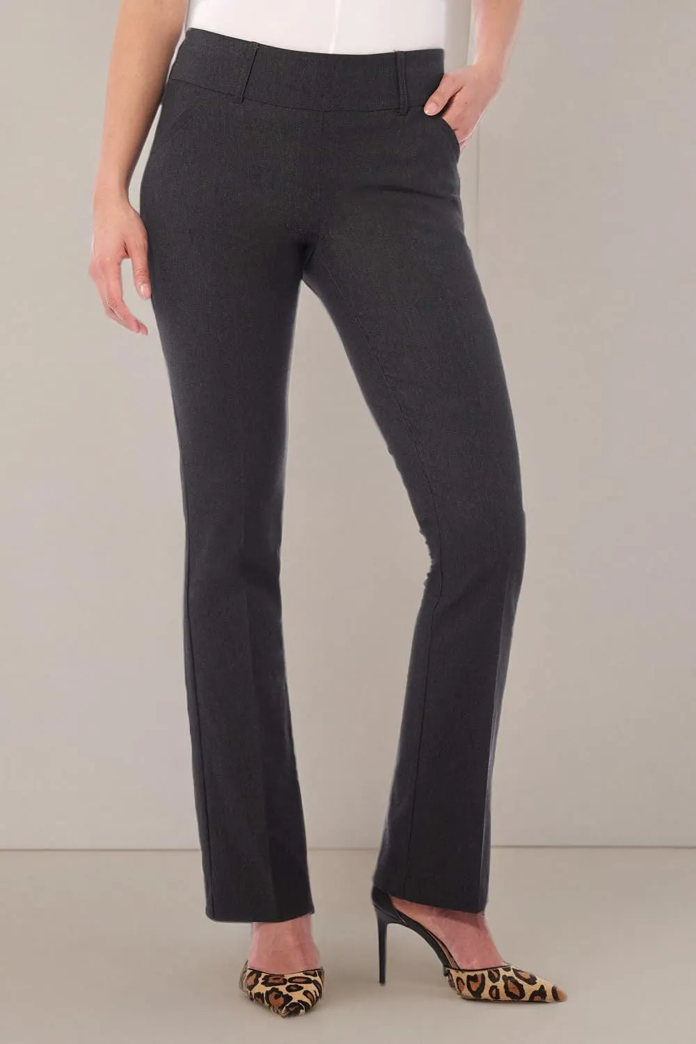 Rekucci Women's Ease into Comfort Classic Bootcut Pant w/Tummy Control