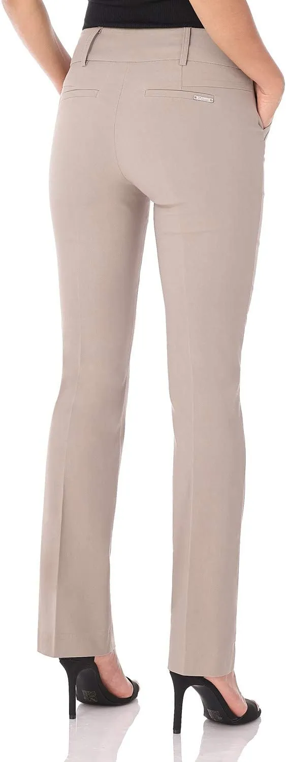 Rekucci Women's Ease into Comfort Classic Bootcut Pant w/Tummy Control
