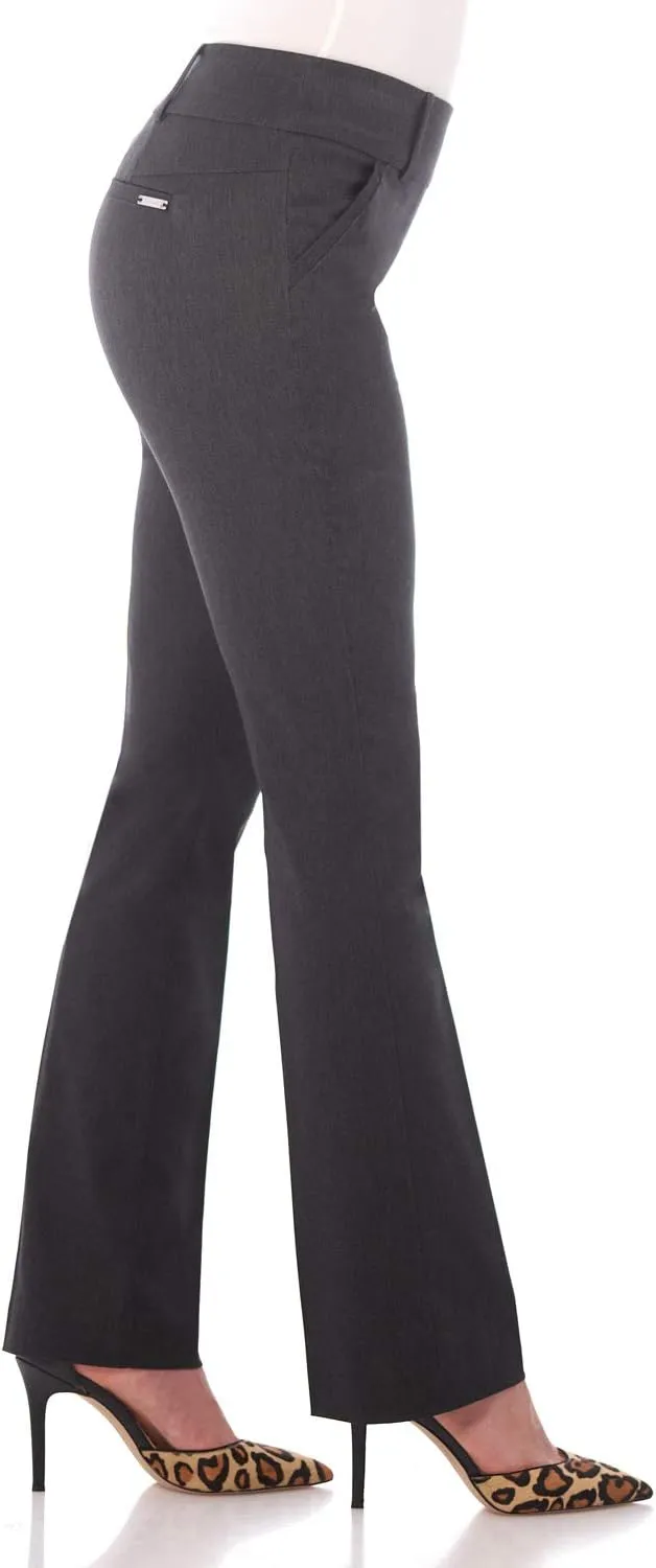 Rekucci Women's Ease into Comfort Classic Bootcut Pant w/Tummy Control