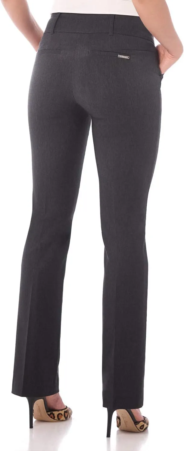 Rekucci Women's Ease into Comfort Classic Bootcut Pant w/Tummy Control