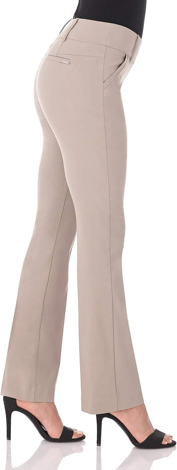 Rekucci Women's Ease into Comfort Classic Bootcut Pant w/Tummy Control