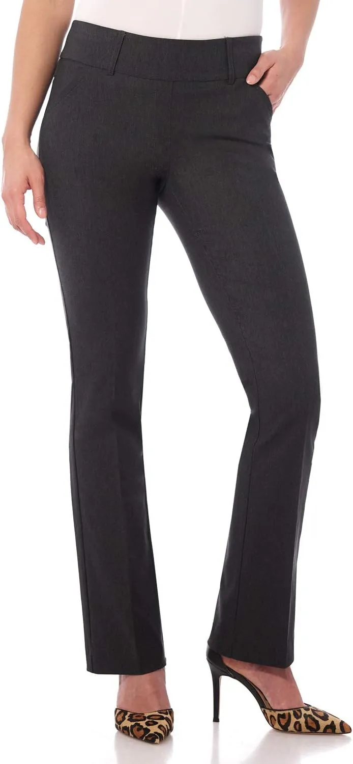 Rekucci Women's Ease into Comfort Classic Bootcut Pant w/Tummy Control