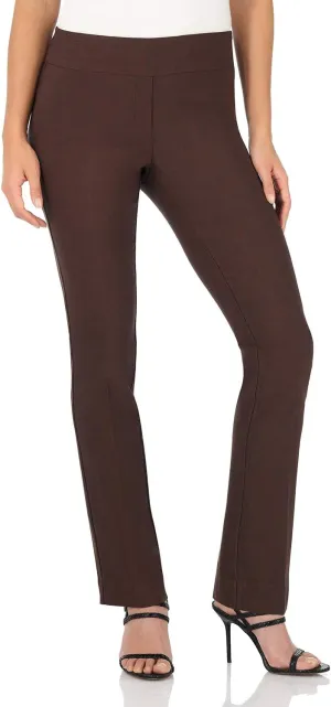 Rekucci Women's Ease Into Comfort Stretchy Straight Leg Office Pant with Tummy Control