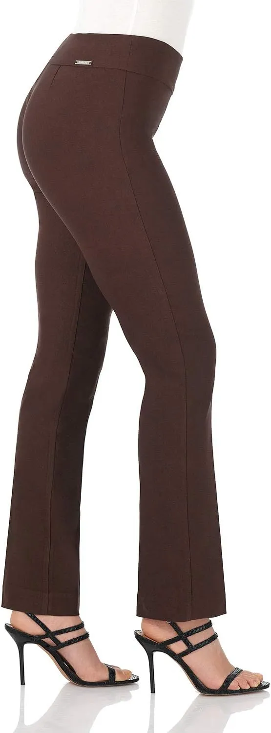 Rekucci Women's Ease Into Comfort Stretchy Straight Leg Office Pant with Tummy Control