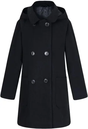 Richie House Girls Wool Trench Coat Double-Breasted Button Winter Jacket Sizes 1-10Y RH2517-B-5