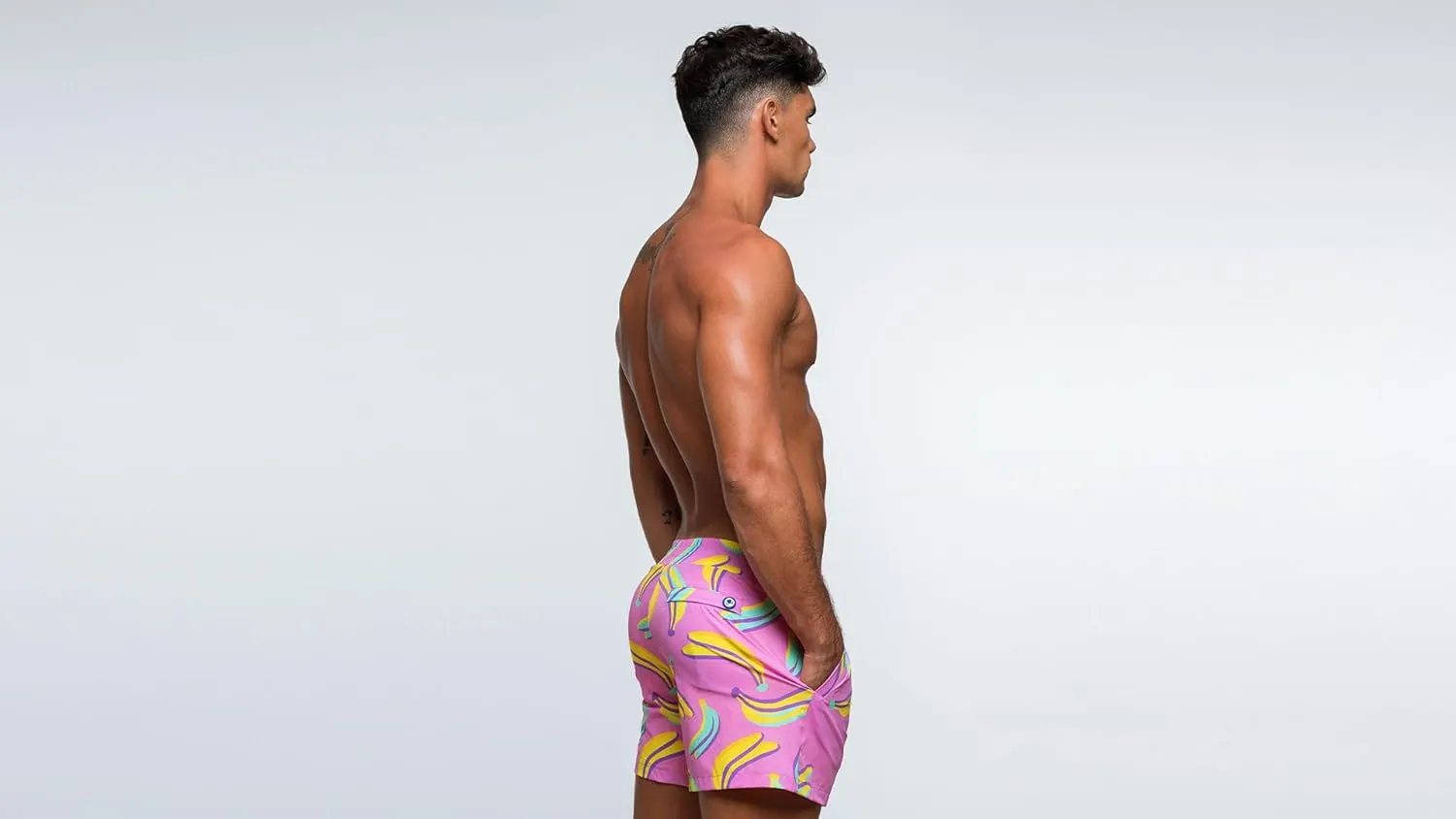Rounderbum Mens Swimwear | Beach Shorts | Padded Technology | Quick Dry | Drawstring | Bathing Suits | Swim Shorts